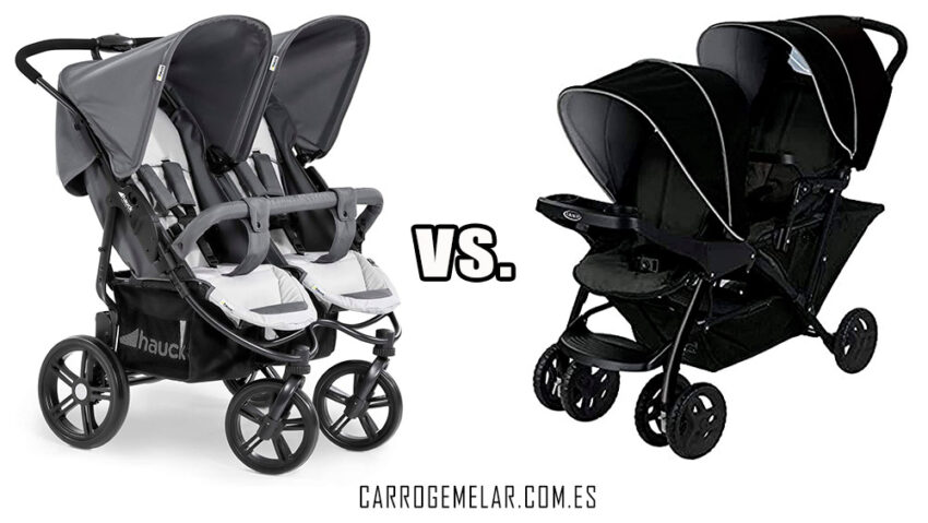 Carros gemelares dobles vs. carros gemelares tándem
